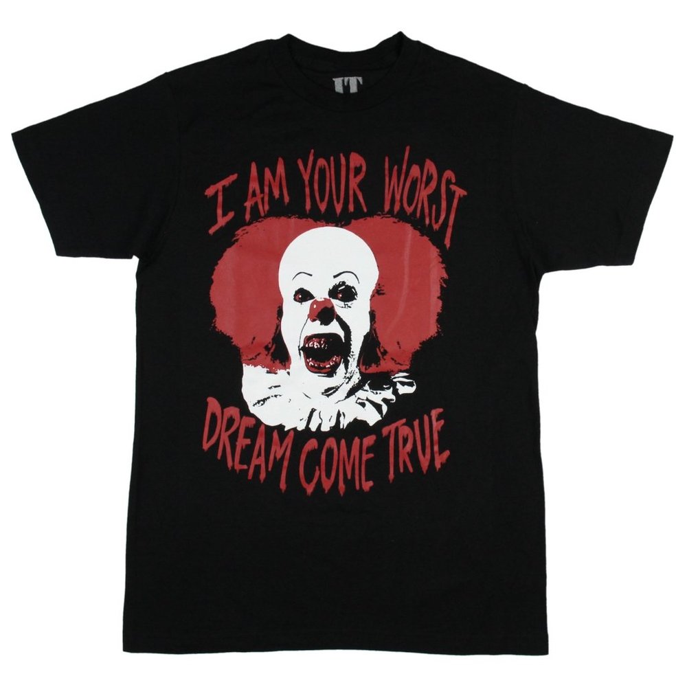 Mens IT Pennywise  "I am Your Worst Dream Come True" Clown T-Shirt  L XL 2XL 3XL